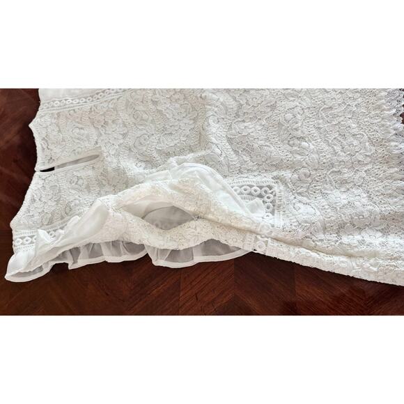 Guess White Lace Ruffle Trim Sleeveless Top Size Girls 16 - Picture 7 of 15